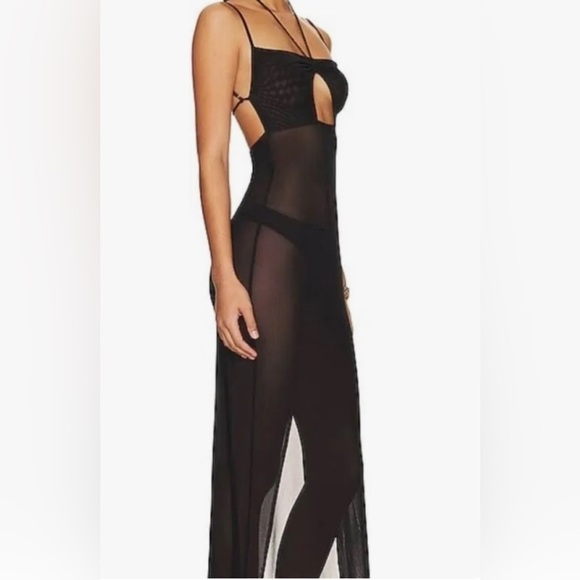 Weworewhat Mesh strappy maxi dress size S - Picture 3 of 5